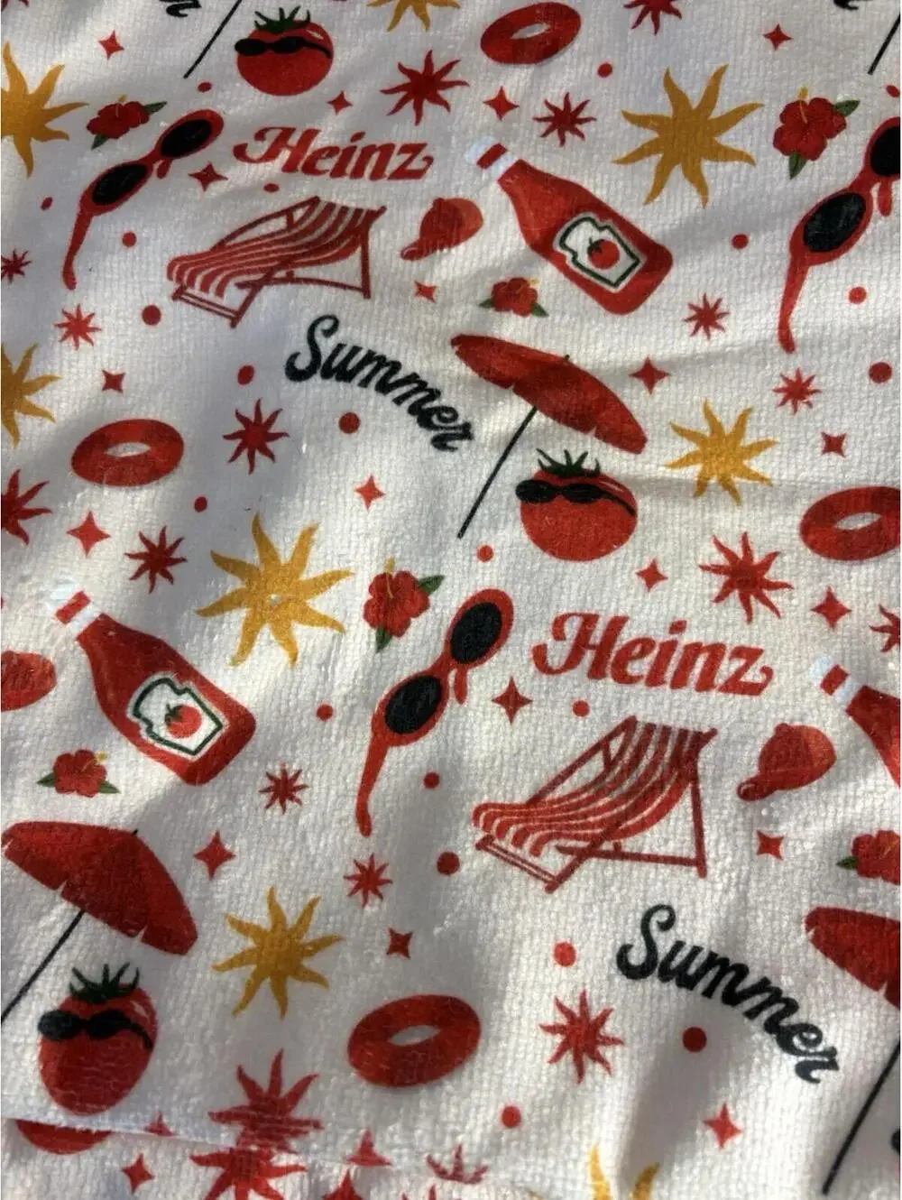 Heinz Summer Beach Towel Kanata Towel KBT3060 Tomato Ketchup Novelty Pool